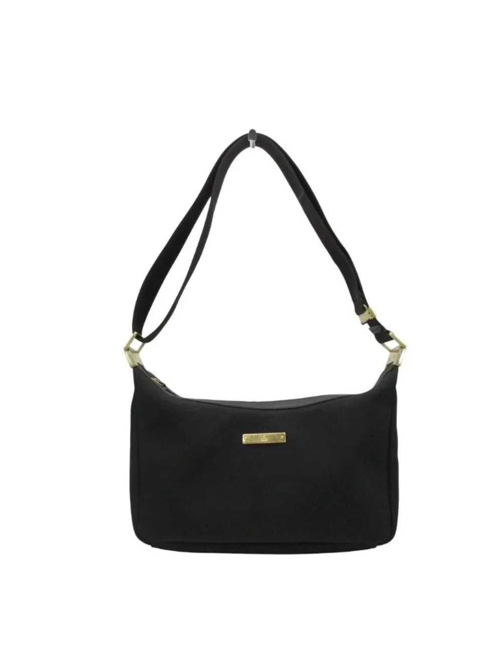 Gucci Shoulder Bag Nylon Canvas Crossbody Black